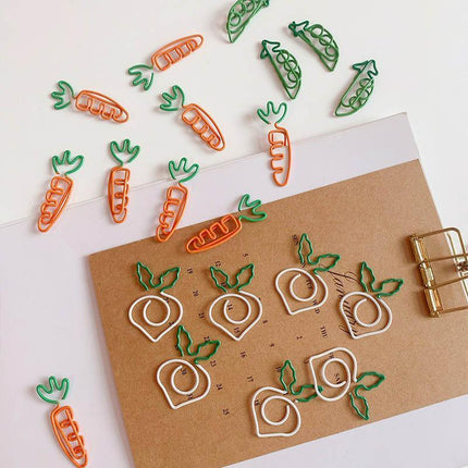 10x Colorful fruit Note Shape Paper Clips Bookmark Binder Office School Supplies - Aimall