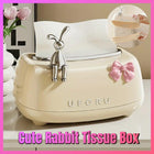 Rabbit Tissue Box Dispenser Napkin Paper Storage Holder Spring Lifting Paper Box