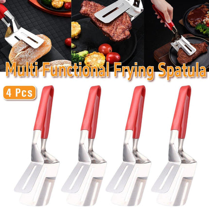 4pcs Stainless Steel Steak Clips Frying Spatula Multifunctional Kitchen Tools