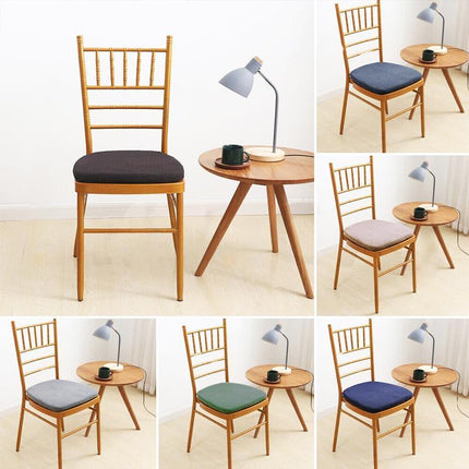 Stretch Dining Room Chair Seat Covers Slip Jacquard Removable Washable Slipcover - Aimall