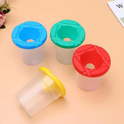 10 Sets of Childrens Painting Brush Washing Cups Graffiti Brush Set for Kids