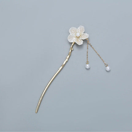 Shell Flower Fringe Hairpin Vintage Chinese Style Accessories Women Bridal
