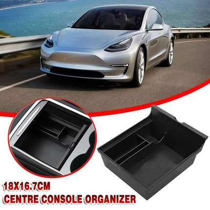 Centre Console Organizer Tray Armrest Storage Box Drawer for Tesla Model 3 - Aimall