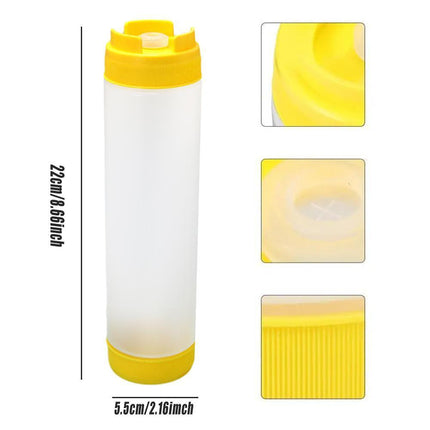 16oz Plastic Sauce Dispenser Bottles Large Capacity Double-ended Squeeze Bottles - Aimall