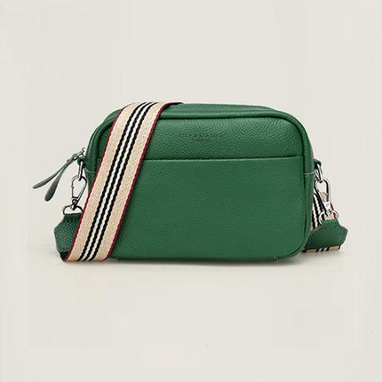 Wide Shoulder Strap Crossbody Fashion Handbag Small Green Square Bag for Women