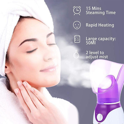 For Nymph Face Spa Home Office Facial Steamer Sauna Pores Skin Deep Cleanse Mist - Aimall
