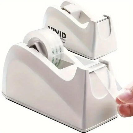 Transparent Tape Dispenser Holder Tape Cutter Refillable Desk Tape Holder