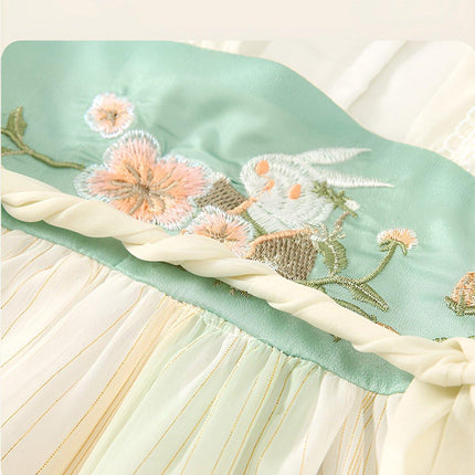 Summer Girls Dress Hanbok Chinese Style Princess Skirt Colourful Party Wear