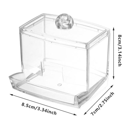 Cosmetic Cotton Swab Organizer MakeupBox Container Case Clear Acrylic Bud Holder