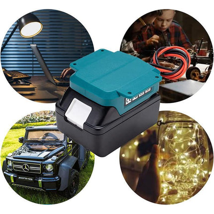 Battery Power Mount Connector Adapter For makita 18V Dock Holder with Cables - Aimall