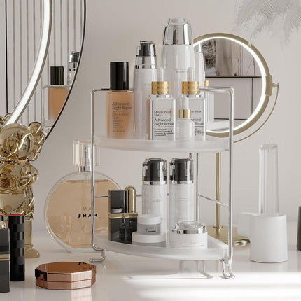 2 Tier Countertop Shelf Organizer Storage Rack for Kitchen Bathroom and Office
