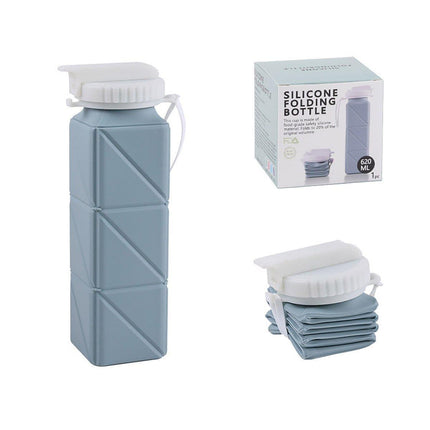 620ml Silicone Folding Water Bottle Food Grade Outdoor Sports Kettle High Temp