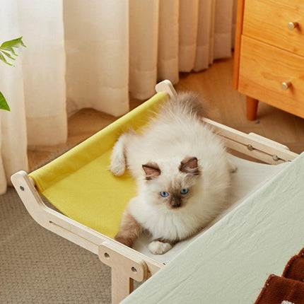 Window Hanging Cat Hammock Solid Wood Sun Bed Nest for All Seasons Durable