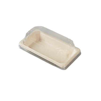 50pcs Eco-Friendly Sushi Box Rectangular Biodegradable Lunch Packaging Plate