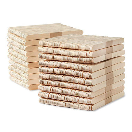 1000PCS Natural Wooden Craft Sticks Paddle Pop Sticks Ice Cream coffee stir - Aimall