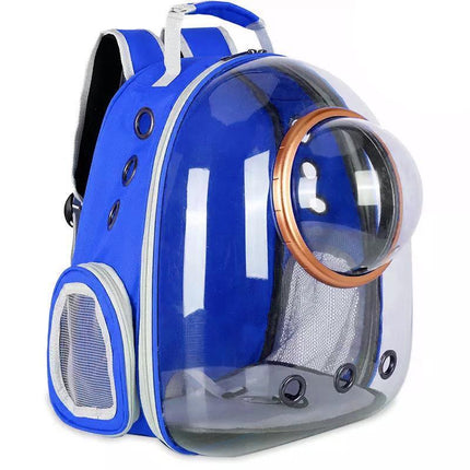 Space Capsule Pet Backpack Carrier in use