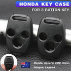 Car 3-Button Key Remote Case Shell Fob For Honda Civic Accord CRV Integra Legend - Aimall