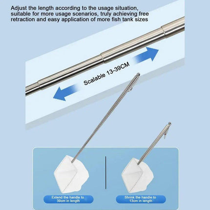 Retractable Fish Net for Fish Tank Pocket Fishing Net with Handle Aquarium Tools