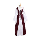 Halloween Costume Amazon Explosions European And American Square Collar Bundle Waist Medieval Renaissance Retro Dress