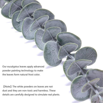 20PCS Eucalyptus Plastic Leaves Holiday Christmas Decor Wedding Home Flowers