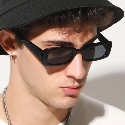 4pcs Retro Small Square Sunglasses Unisex Shades for Men Women UV Protection