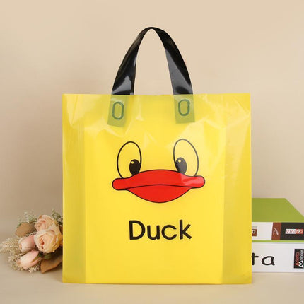 50x Reusable Plastic Tote Bag Eco Friendly Shopping Bags Durable Large Capacity