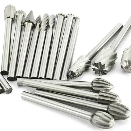 20pcs 3mm Solid Carbide Burrs Set for Rotary Tool Drill Die Carving Accessories