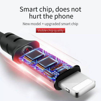 Apple Lightning HOCO Nylon Braided Cord Fast Charging Data Sync Cable - Aimall