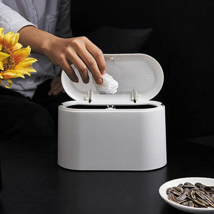 Desktop Wastebasket Organizer Small Trash Bin Compact Wastebasket for Office Use