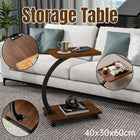 Movable Coffee Side Table Laptop Desk Bedside Sofa Tea End Table Wooden Metal