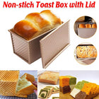 Golden Toast Bread Box with Lid Non Stick Baking Mould for Oven Kitchen Tools