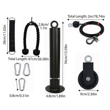 Home Fitness Equipment Pull Down Training Set Tricep Workout Accessories Gym