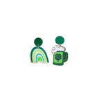 Coloured Geometric Acrylic Stud Earrings Trendy Fashion Jewelry Accessories