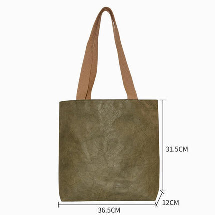 Waterproof Paper Tote Bag Large Capacity Lightweight Durable Fashionable Carry