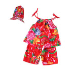 Children Cotton Summer Pajamas Set Short Sleeve Pants Boys Girls Colourful