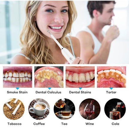 Electric Ultrasonic Dental Calculus Remover Tartar Scaler Scraper Tooth Cleaner - Aimall