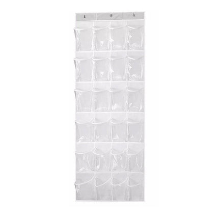 24 Pocket Shoe Organiser Bag Over Door Holder Hanging Shelf Storage Rack Hooks
