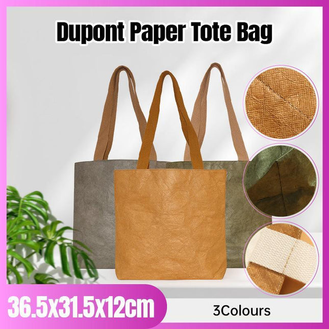 Waterproof Paper Tote Bag Large Capacity Lightweight Durable Fashionable Carry