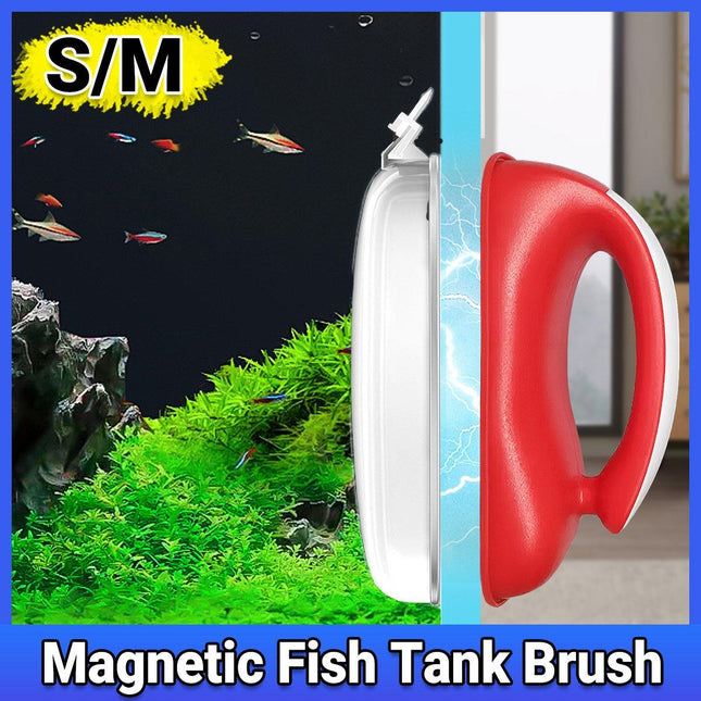 Magnetic Brush Cleaner Cleaning Glass Algae Aquarium Magnet Fish Tank Aquatic - Aimall