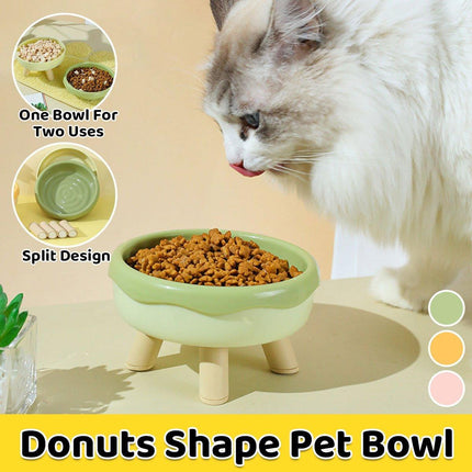 Cat Food Water Bowl Non Slip Raised Pet Feeding Dish Elevated Feeder Cats