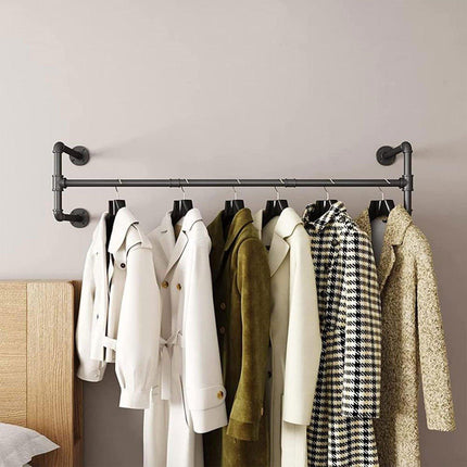 Wall Mounted Industrial Metal Clothing Rack Pipe Hanger for Retail Store Display