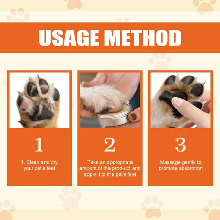 Dogs Cat Paw Balm Cream Pets Natural Lick Safe Dry Skin Cracked Paws Feet Care - Aimall