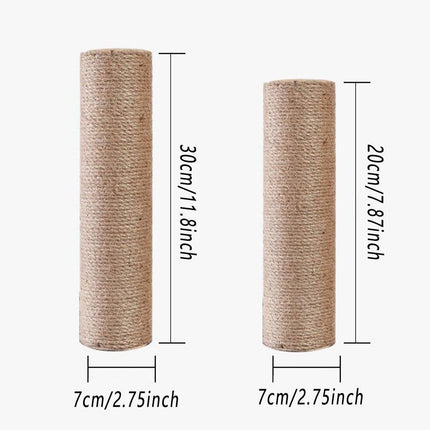 2pcs Sisal Cat Scratching Post Climbing Frame Replacement Pole for Cats Activity