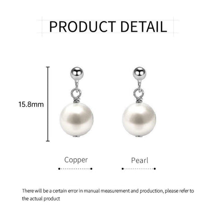 Simple Fashion Pearl Earrings Elegant High Grade Jewelry for Women Ladies
