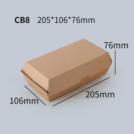 UP To 250PCS New Cardboard Hot Dog Box - Brown Corrugated Kraft - Plain - Aimall