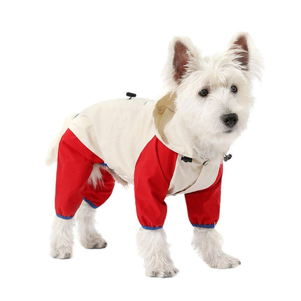 Waterproof Four Foot Dog Raincoat for Small Medium Large Dogs Pet Rainy Day Coat