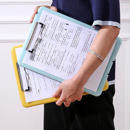 4PCS Waterproof Clipboard Storage Box Case Board Clip File Box Organizer Plastic