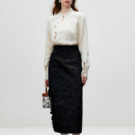 New Chinese Style Guofeng Long Sleeve Shirt Women Elegant Top Fashion Blouse - Aimall