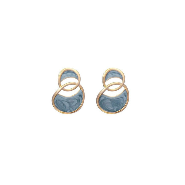 Vintage Haze Blue Earrings Women Elegant Dangle Drop Fashion Jewellery Gift