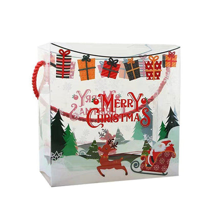 20PCS PET Handheld Snowflake Crisp Nougat Toffee Cookie Gift Packaging Box